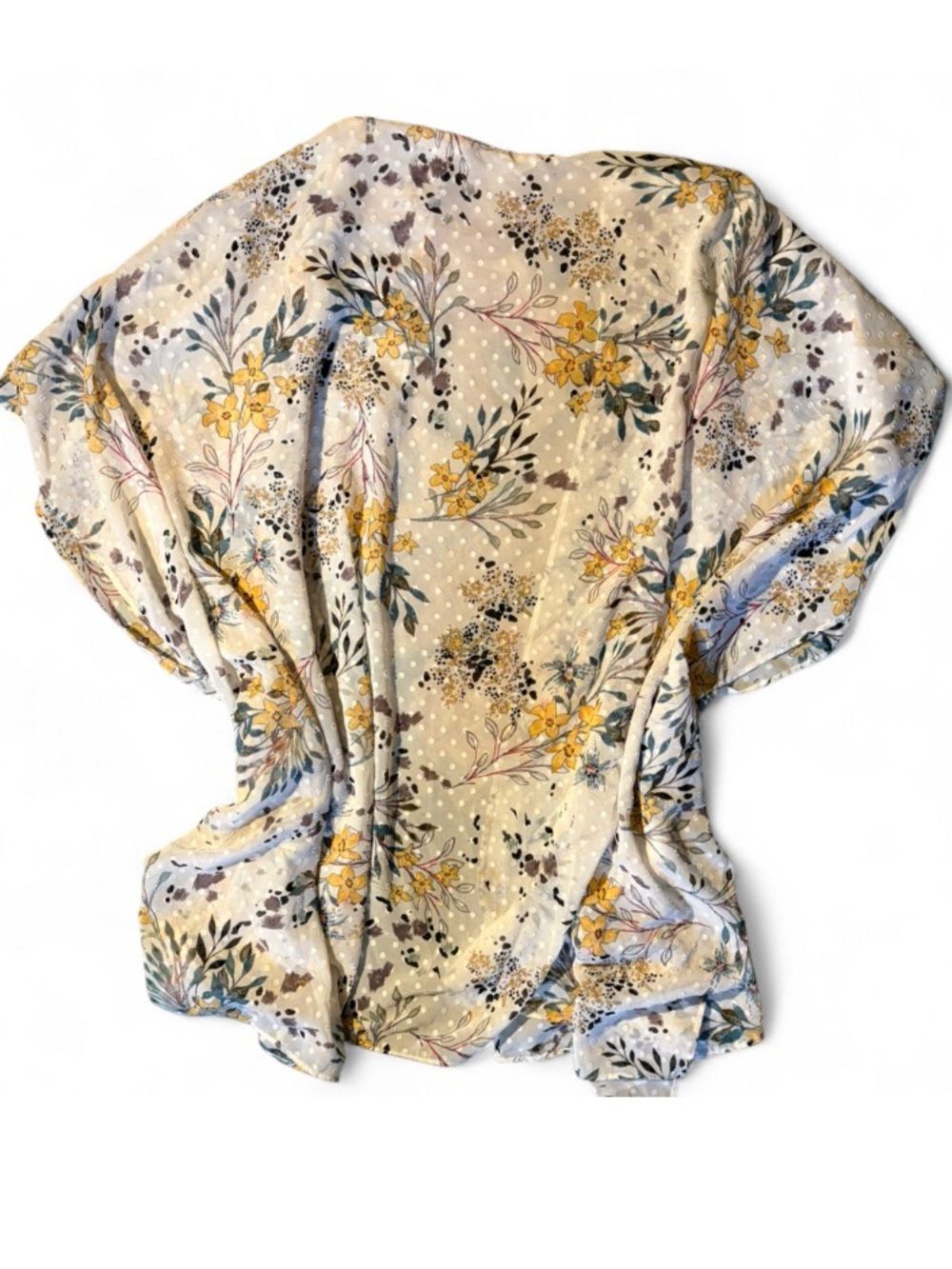 Maurices Floral Kimono Cardigan One Size Boho Duster - Picture 2 of 3